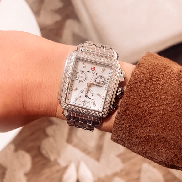 Michele Dico Stainless Steel Silver Watch